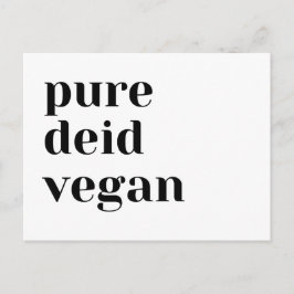 Pure Deid Veganische Ansichtkaart Briefkaart