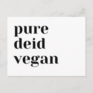 Pure Deid Veganische Ansichtkaart Briefkaart