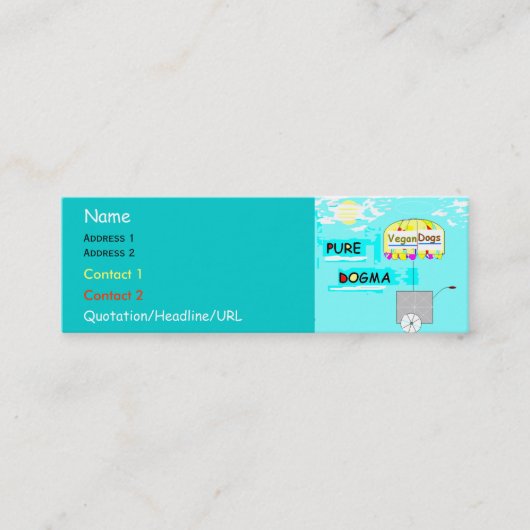 Pure Dogma Mini Visitekaartje (Voorkant)