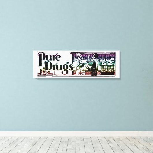 Pure Drugs Pharmacy 2 Canvas Afdruk (Insitu (Houten vloer))