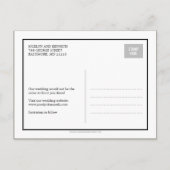 Pure eenvoud Save the Date Briefkaart - Mosterd (Achterkant)