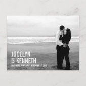 Pure eenvoud Save the Date Briefkaart - Wit (Voorkant)