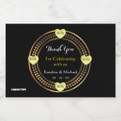 Pure Elegance Bruiloftsfeest Event Mini Likeurfles Etiket (Enkel label)