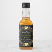 Pure Elegance Bruiloftsfeest Event Mini Likeurfles Etiket (Voorkant)