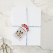 Pure Elegance Familiefoto Kerstmis Cadeaulabel (Met Touw)