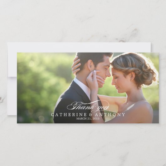 Pure Elegance Wedding Bedankt - White (Voorkant)