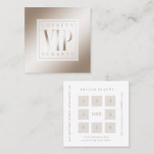 Pure Elegante Luxe Champagne Shine VIP Klantenkaartje (Voorkant / Achterkant)