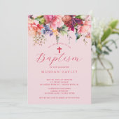 Pure Elegantie Meisjes Baptisme Uitnodiging (Staand voorkant)