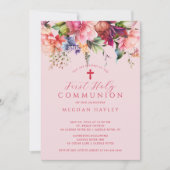 Pure Elegantie Meisjes Eerste Communie Uitnodiging (Voorkant)