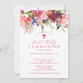 Pure Elegantie Meisjes Eerste Communie Uitnodiging (Voorkant)