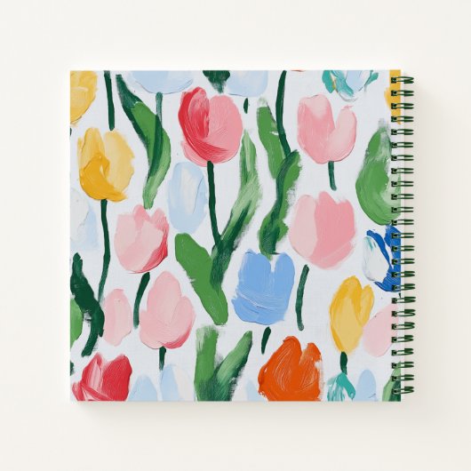Pure en leuke Tulpen Squared Notitieboek (Achterkant)