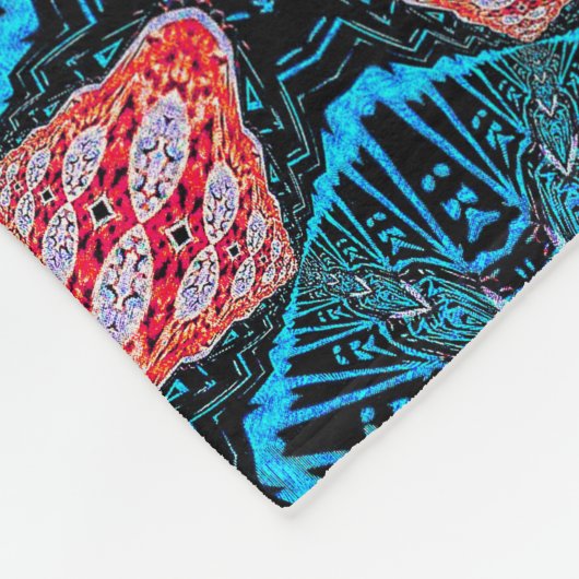 Pure Energy fractal futuristisch patroon Fleece Deken (Hoek)