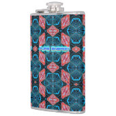 Pure Energy fractal futuristisch patroon Heupfles (Links)