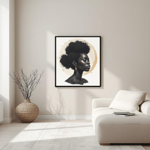 Pure Essence – Hedenlands Portret van een Zwarte I Poster