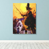 "PURE FANTASIE" COLLECTIE  BLADHEKS CANVAS AFDRUK (Insitu (Houten vloer))