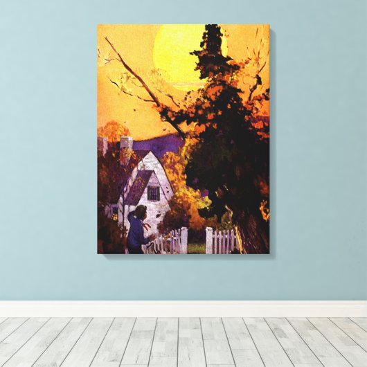 "PURE FANTASIE" COLLECTIE  BLADHEKS CANVAS AFDRUK (Insitu (Houten vloer))