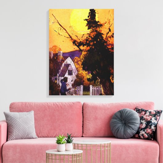 "PURE FANTASIE" COLLECTIE  BLADHEKS CANVAS AFDRUK (Insitu (Woonkamer))