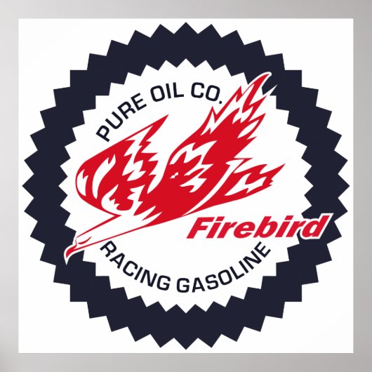Pure Firebird Racing Gasoline -teken Poster (Voorkant)