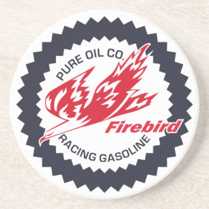 Pure Firebird Racing Gasoline vintage reclamebord Zandsteen Onderzetter