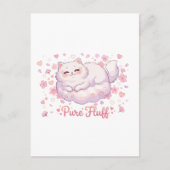 Pure Fluff Knuffel Kawaii Kat Briefkaart (Voorkant)