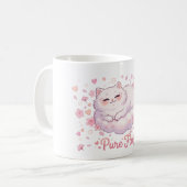 Pure Fluff Knuffel Kawaii Kat Koffiemok (Voorkant links)