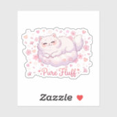 Pure Fluff Knuffel Kawaii Kat Sticker (Vel)