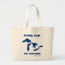 Pure Fun, geen haaien Grote Tote Bag