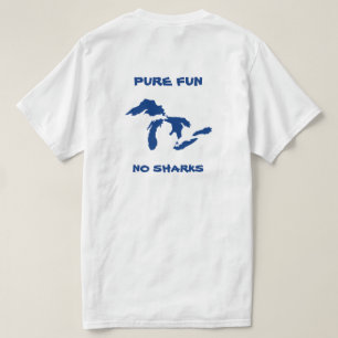 Pure Fun, geen haaien. Wit T-shirt