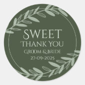 Pure gelukzaligheid: Daisy Flower bruiloft Ronde Sticker (Voorkant)