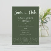 Pure gelukzaligheid: Daisy Flower Wedding Save The Date (Staand voorkant)