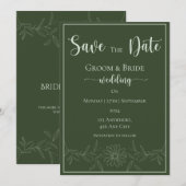 Pure gelukzaligheid: Daisy Flower Wedding Save The Save The Date (Voorkant / Achterkant)
