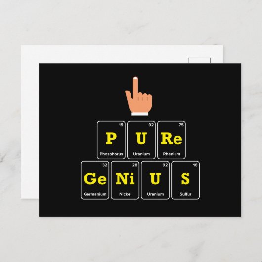 Pure Genius Briefkaart (Voorkant / Achterkant)