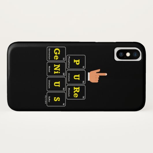 Pure Genius Case-Mate iPhone Case (Achterkant (horizontaal))