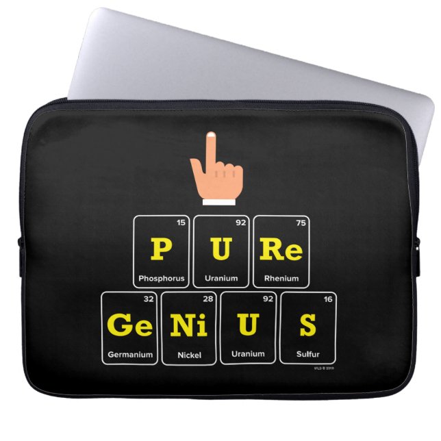 Pure Genius Laptop Sleeve (Voorkant)