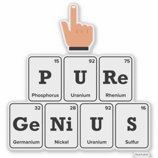 Pure Genius Sticker (Voorkant)