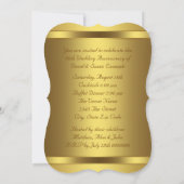 Pure Gold 50th Wedding Anniversary Feest Kaart (Achterkant)