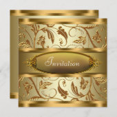 Pure Gold All Occasion Uitnodigingen voor feesten (Voorkant / Achterkant)