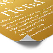 Pure Gold Beste Vriend Definitie Glitter Glam Poster (Hoek)