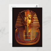 Pure Gold Burial Mask van Farao Tutankhamun Briefkaart (Voorkant / Achterkant)