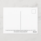 Pure Gold Burial Mask van Farao Tutankhamun Briefkaart (Achterkant)