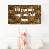 PURE GOLD Diamonds Patroon + jouw tekst / foto Spandoek (Insitu)