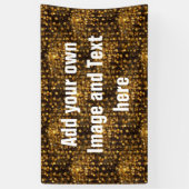 PURE GOLD Diamonds Patroon + jouw tekst / foto Spandoek (Verticaal)