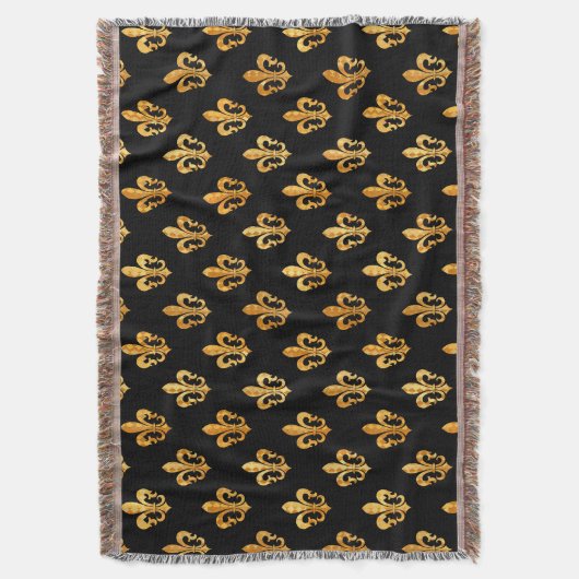 Pure Gold Fleur de Lis Deken (Voorkant Verticaal)