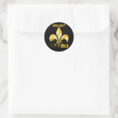 Pure Gold Fleur de Lis Ronde Sticker (Tas)