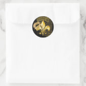 Pure Gold Fleur de Lis Ronde Sticker (Tas)