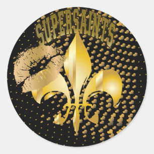 Pure Gold Fleur de Lis Ronde Sticker
