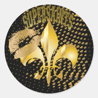 Pure Gold Fleur de Lis Ronde Sticker