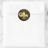 Pure Gold Fleur de Lis Ronde Sticker (Tas)