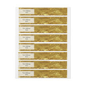 PURE GOLD FOIL Patroon + jouw tekst / foto Adreslabel Wikkel (Vel)