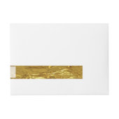 PURE GOLD FOIL Patroon + jouw tekst / foto Adreslabel Wikkel (Voorkant)